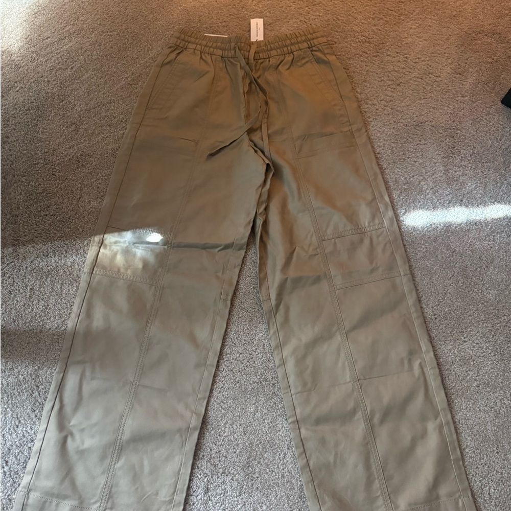 Banana Republic khaki /tan Wide-Leg Utility Pants